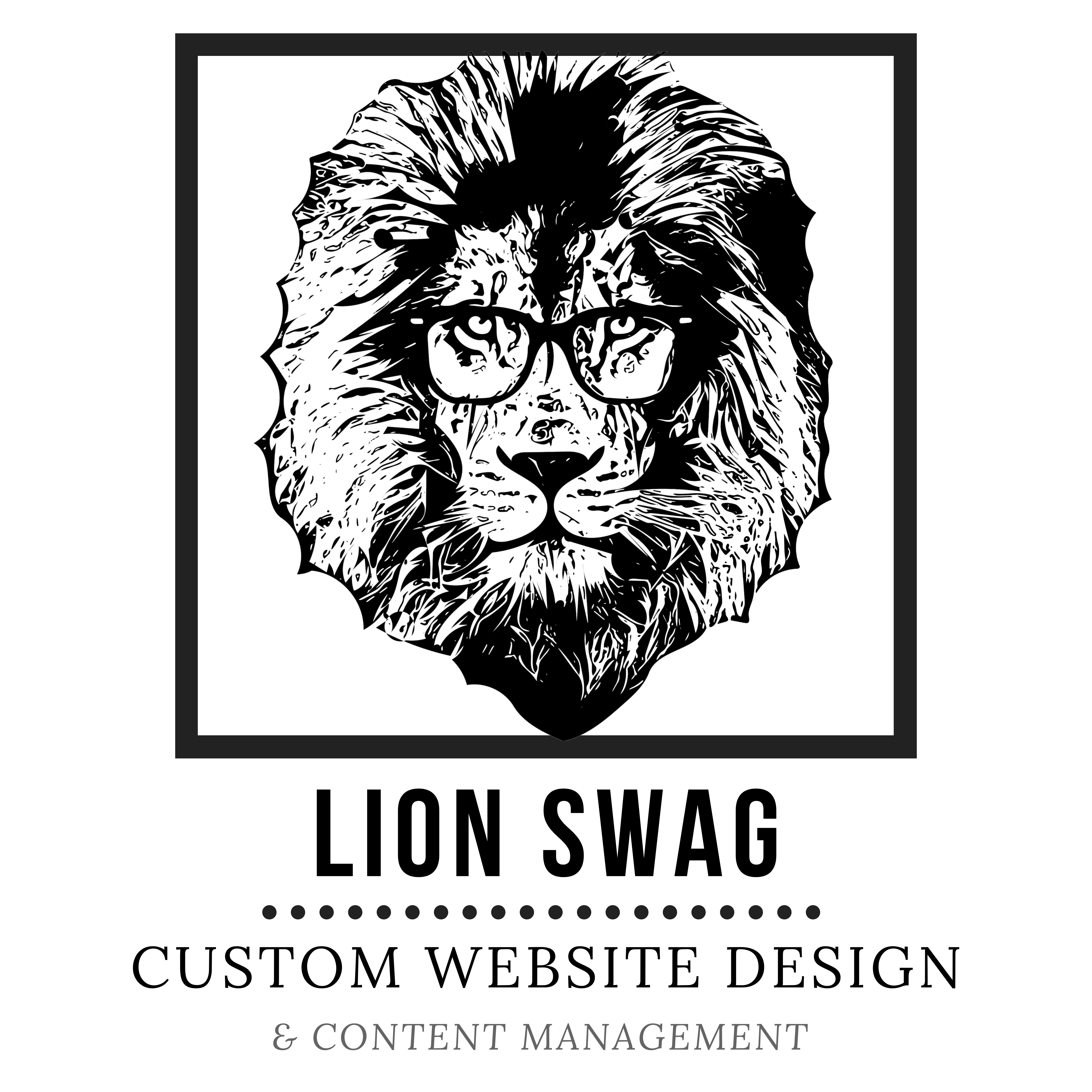 Lion Swag Design logo custom website design and website management SEO blog management Wichita Newton Hutchinson Kansas